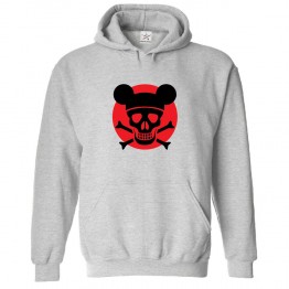 Mickey Skull Classic Unisex Kids and Adults Pullover Hoodie For Cartoon Fans							 									 									